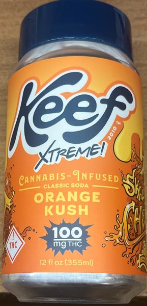 An infused orange soda can from the TOKE It Up beverage shelf